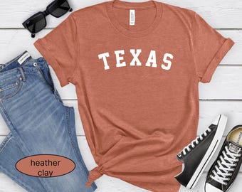 Texas T-shirt, aesthetic Texas Tshirt, Texas Gift, Men's Tshirt, Women's Tshirt, vintage Texas football shirt, Texas crewneck Tee
