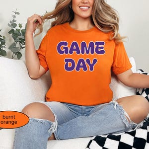 Clemson Game Day Tshirt, Clemson football apparel, aesthetic Clemson apparel, women&#39;s Clemson football tshirt