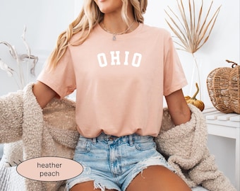 Ohio T-Shirt, ästhetisches Ohio Tshirt, Ohio Geschenk, Herren T-Shirt, Damen T-Shirt, Vintage Ohio State Football Hemd, Ohio Rundhals T-Shirt