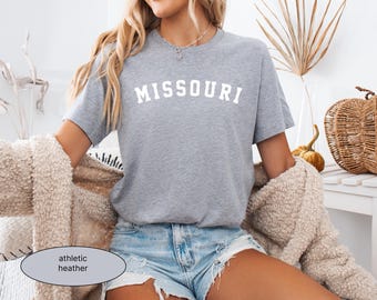 Camiseta de Missouri, camiseta estética de Missouri, regalo de Missouri, camiseta de hombre, camiseta de mujer, camiseta vintage de Missouri, camiseta de cuello redondo de Missouri