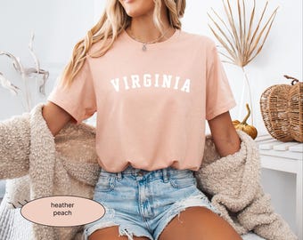 T-shirt Virginia, T-shirt Virginia esthétique, cadeau Virginia, T-shirt homme, T-shirt femme, chemise Virginia vintage, T-shirt Virginia ras du cou
