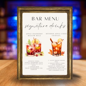 Höstens signaturdrinkskylt: Höstcocktailmeny (PDF-nedladdning)