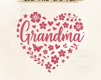 Grandma Svg Png, Thankful Grandma Svg, Mothers Day Gift, Birthday Gift for Grandma, Gift Shirt Design Png For Great Blessed Nana Svg