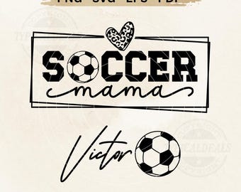 Personalized Soccer Mom SVG PNG: Custom Kids Name On Sleeve Design (Digital Download)