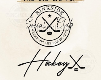 Hockey Mom SVG PNG: Sleeve Hockey SVG Rinkside Social Club – Weekends Are for Hockey (Digital Download)