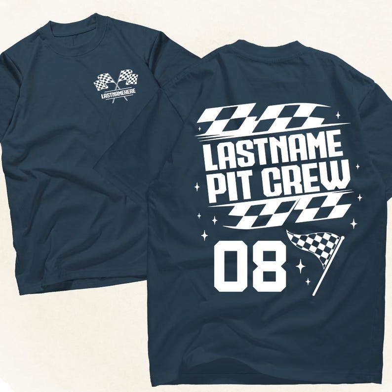 Racing Pit Crew SVG PNG | Checkered Flag Car Racing Digital Download | Custom Black and White Design image 9