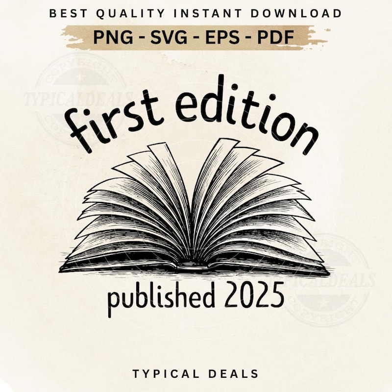 First Addition Published Svg First Edition - Etsy