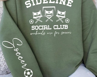Soccer SVG, Soccer Season SVG, Sideline Social Club Soccer svg PNG (Digital Download)
