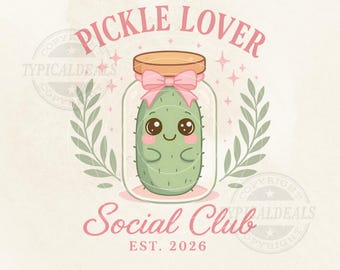 Pickle Lover Doodles PNG, Doodle Art Design, Coquette PNG, Funny Pickle Lover Gift For Women (Digital Download)