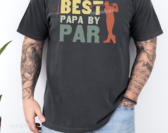 Best Papa By Par Golf SVG PNG: Retro Golf Dad Design for Father’s Day (Digital Download)