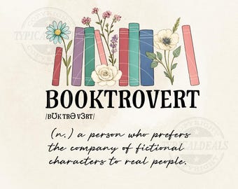 Book Lovers Club Png Design Shirt, Funny Booktrovert Png Graphic Best Gifts for Book Lovers Teacher Book Reading (Digital Download)