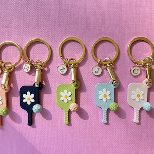 Personalized Pickleball keychain CUSTOM Pickleball paddle keychain Pickleball gifts for friend Pickleball bag tag gift for Pickleball lover
