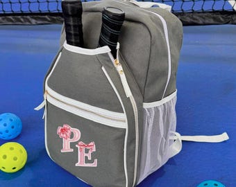 Pickleball Gear-rugzak voor heren Sporttas met vakken voor waterfles en pickleballs Peddeltas voor dames Gepersonaliseerde pickleball-tas