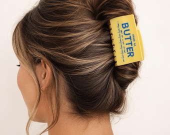 Boterstok haarspeld cadeau voor vriend bakker Boter haar klauw bakken Haaraccessoires Leuke nieuwigheid haarspeldjes Foodie cadeau voor haar grappig haar