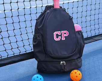 Gepersonaliseerde Pickleball-rugzak Pickleball-sporttas uniek cadeau voor pickleball-liefhebber Aangepaste sporttas met paddle-pocket voor sport