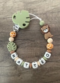 Personalized Forest Theme Lion Pacifier Clip - Gift Idea - Birthday - Birth - Box Set product logo