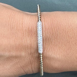 Diamond Cuff Bracelet, Bangle Bracelet