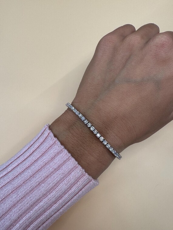 18K 純金 ブレスレット ジュエリーギフト 女性用 上品な本物のゴールドビーズボール ダブルチェーンブレスレット ファインジュエリーギフト 彼女 妻 並行輸入品 ダイヤモンドテニスブレスレット、女性用ゴールドブレスレット、18K