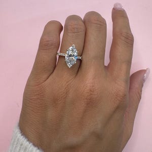Lab Grown Diamond 14K Yellow Gold CVD Marquise Engagement Ring