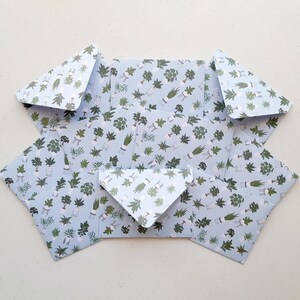 POT PLANTS Mini Envelopes - Set of 10 handmade mini envelopes with blank notecards - The Paper Stack