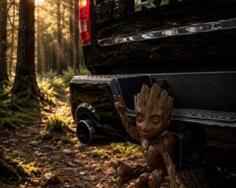 Tree guardian rock inspired trailer hitch cover 50mm | 2 inch receiver plug | us cars & pop culture | 3d printed petg