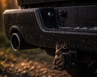 Tapa para enganche de remolque con diseño de criatura del folclore bávaro, conector de 50 mm / 2 pulgadas / animales y vida silvestre / impresión 3D en PETG