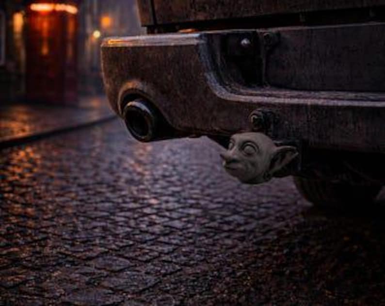 House elf inspired trailer hitch cover 50mm | 2 inch receiver plug | us cars & pop culture | 3d printed petg