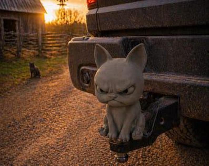 Grumpy cat trailer hitch cover 50mm | 2 inch receiver plug | animals & wildlife | 3d printed petg