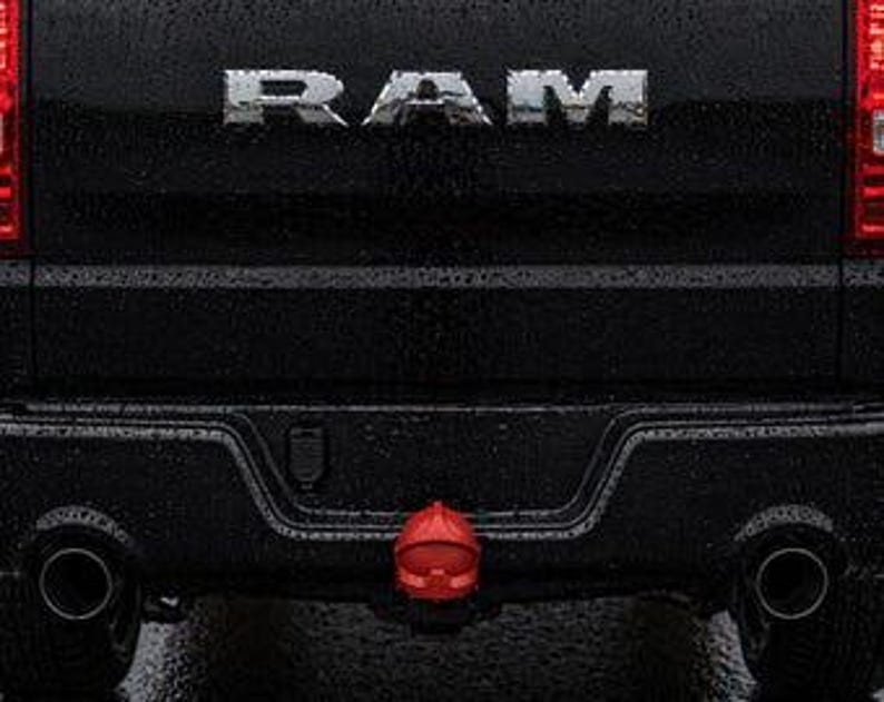 Firefighter helmet trailer hitch cover 50mm | 2 inch receiver plug | accessories | 3d printed petg