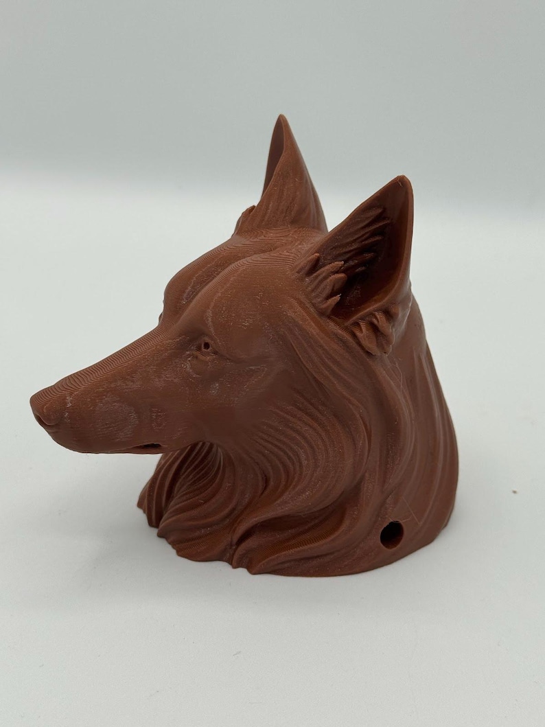 White german shepherd trailer hitch cover 50mm | 2 inch receiver plug | dog lover | 3d printed petg