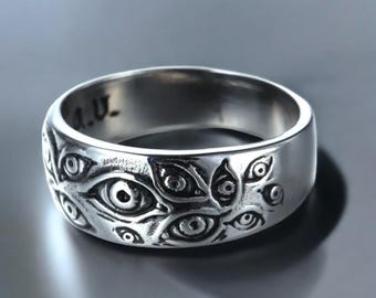 Carved  Eye Ring - Unisex Metal Party Ring for Men & Women