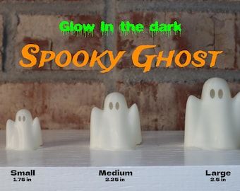 Fantasmas que brilham no escuro, decoração de Halloween impressa em 3D, conjunto com 3 unidades