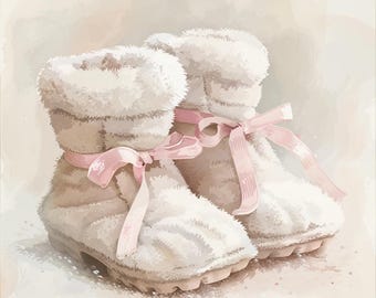 Baby Booties Cross Stitch Pattern | Pink Shoes Embroidery PDF | Newborn Gift Pattern | Instant Download Needlework