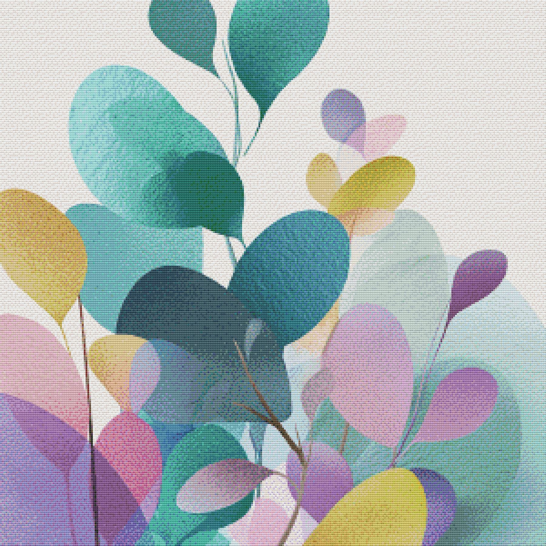 Spring Botanical Cross Stitch Pattern | Abstract Floral Embroidery ...