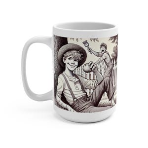 Mark Twain Tom Sawyer Inspired Coffee Mug
