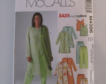 Poncho Shorts Tunic McCalls 4847 Capri Pants Top Easy Endless Options Size 18W to 24W Plus Misses Woman Sewing Pattern Uncut