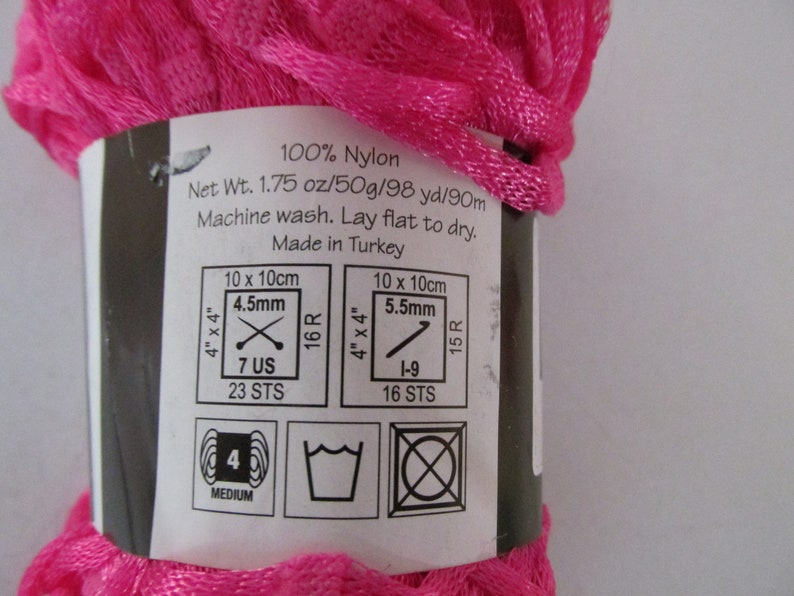 nylon pink ribbon Watermelon Bon Bon Yarn #4 weight Department 71