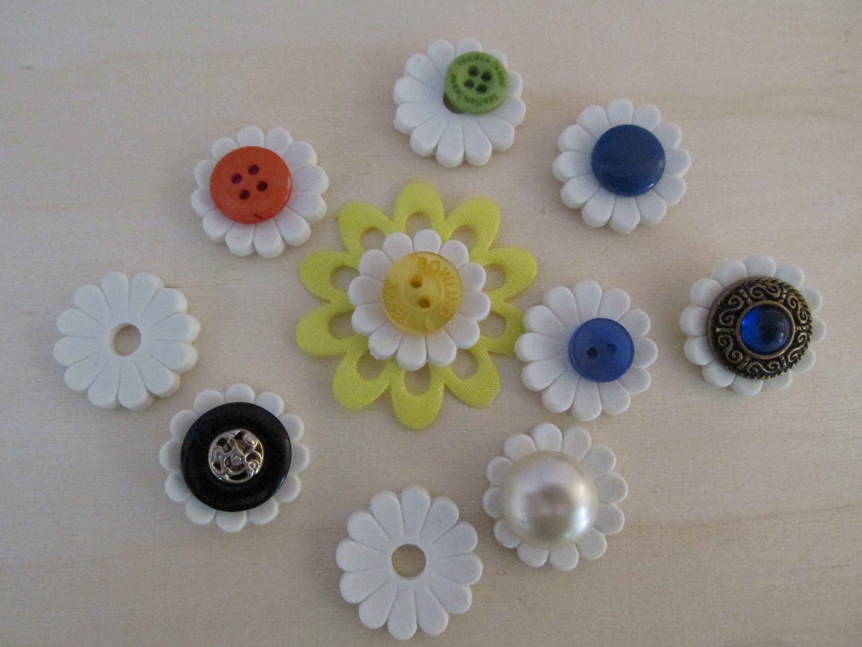 Plastic Flower Embellishments craft supplies 20 pack Etsy