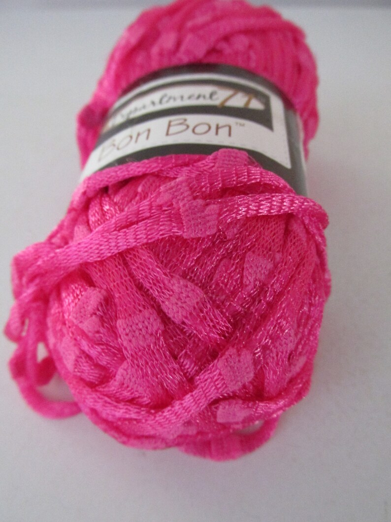 nylon pink ribbon Watermelon Bon Bon Yarn #4 weight Department 71