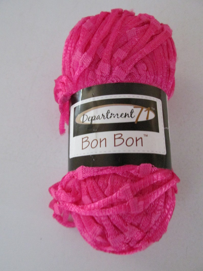 nylon pink ribbon Watermelon Bon Bon Yarn #4 weight Department 71