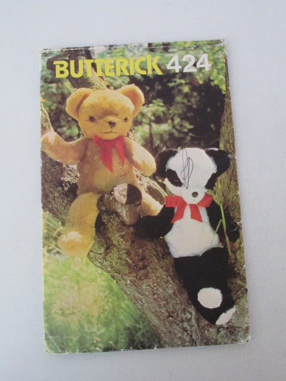 butterick teddy bear pattern