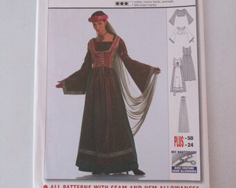 Burda - 2509 - costume - sewing pattern - CUT - Lady of the Castle - Size 10-24 - Please Read Descriptions