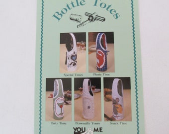 Bottle Totes - Sewing pattern - You & Me Patterns Inc - 1983 - craft pattern -