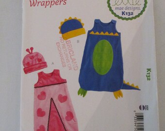 Ellie Mae Designs - K132 - Animal Wrappers - Baby Bunting & Hat - Size XS-XL - 2012 - Kwik - sewing Pattern - McCalls