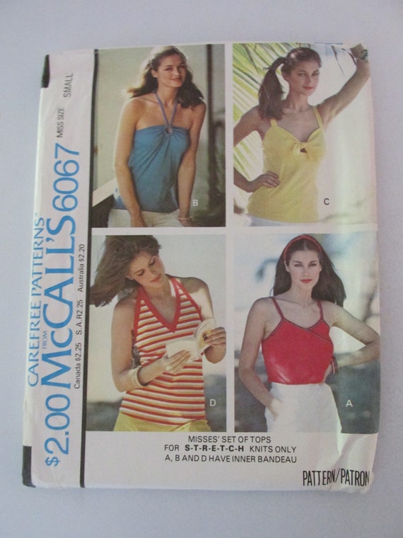 Mccall's UNCUT Sewing Pattern 6067 Misses Small 10-12 Bust 32 1/2