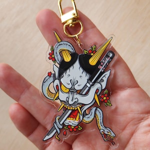 Hannya dubbelzijdige acryl bedel | Ryu Ga Gotoku Yakuza Majima acryl sleutelhanger
