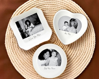 Custom Photo Trinket Tray, Photo Gifts for Mothers Day Gift, Mom Ring Dish, Jewelry Storage, Gifts for Mom Photo Gift, Photo Trinket Dish