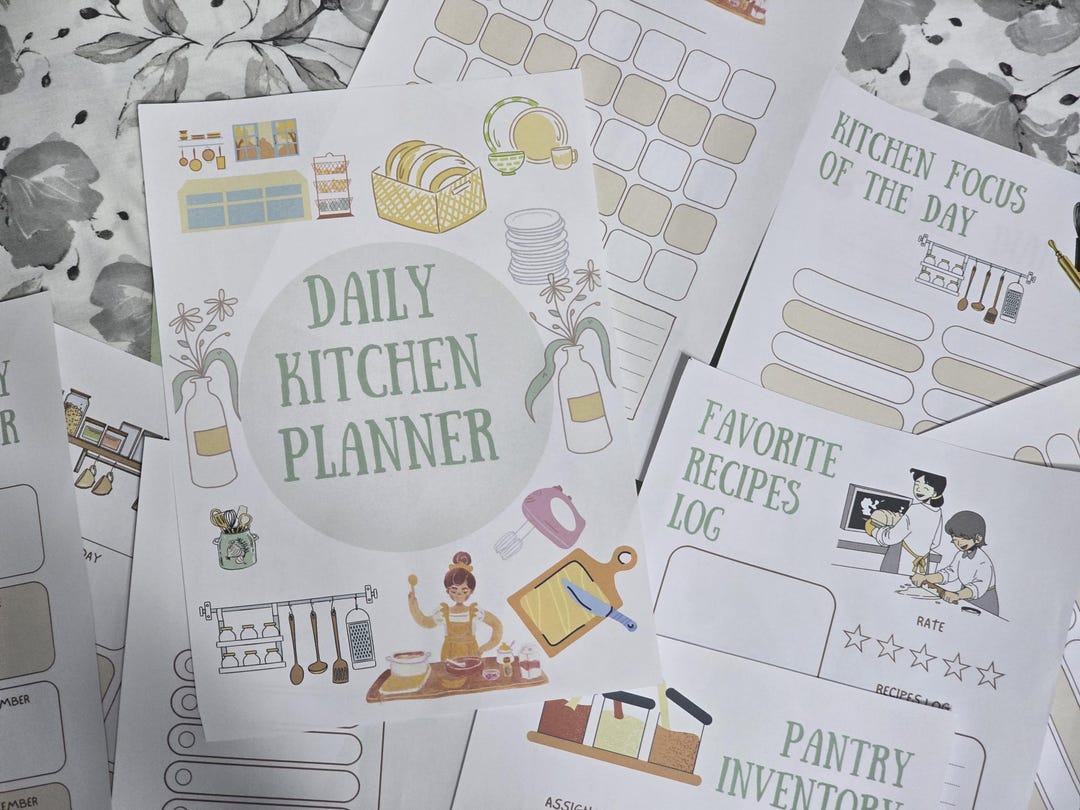 Daily Kitchen Planner | Printable Meal & Grocery Organizer | PDF ...