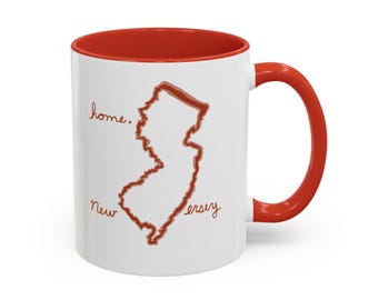 Kubek z nadrukiem New Jersey Home (11 uncji lub 15 uncji)