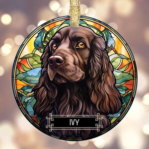 Personalized Field Spaniel Mosaic Christmas Ornament, Custom Field Spaniel Ornament, Personalized Dog Breed Gifts, Field Spaniel Art